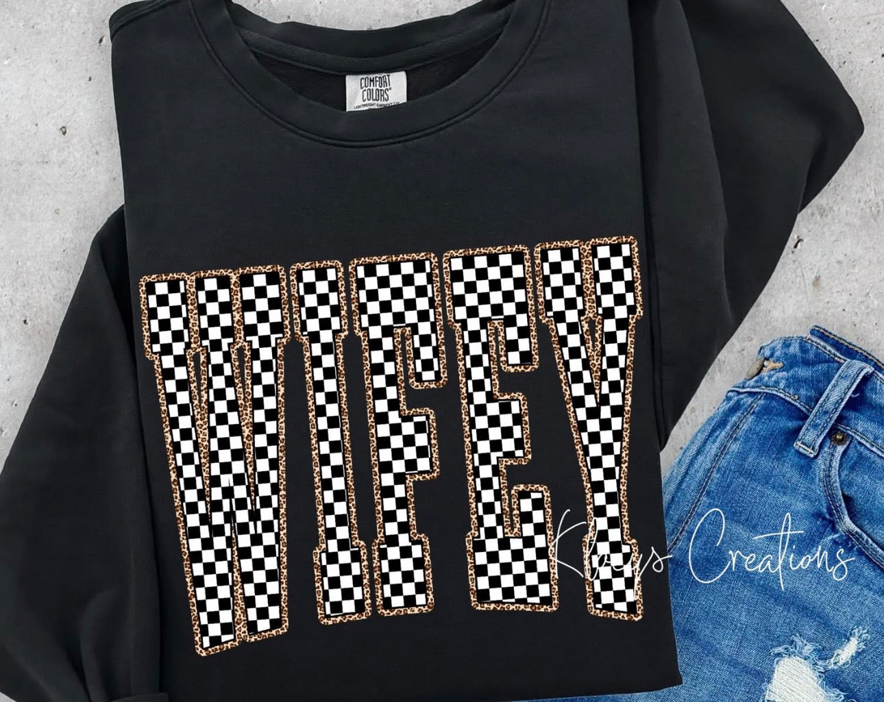 Wifey leopard/ checkered