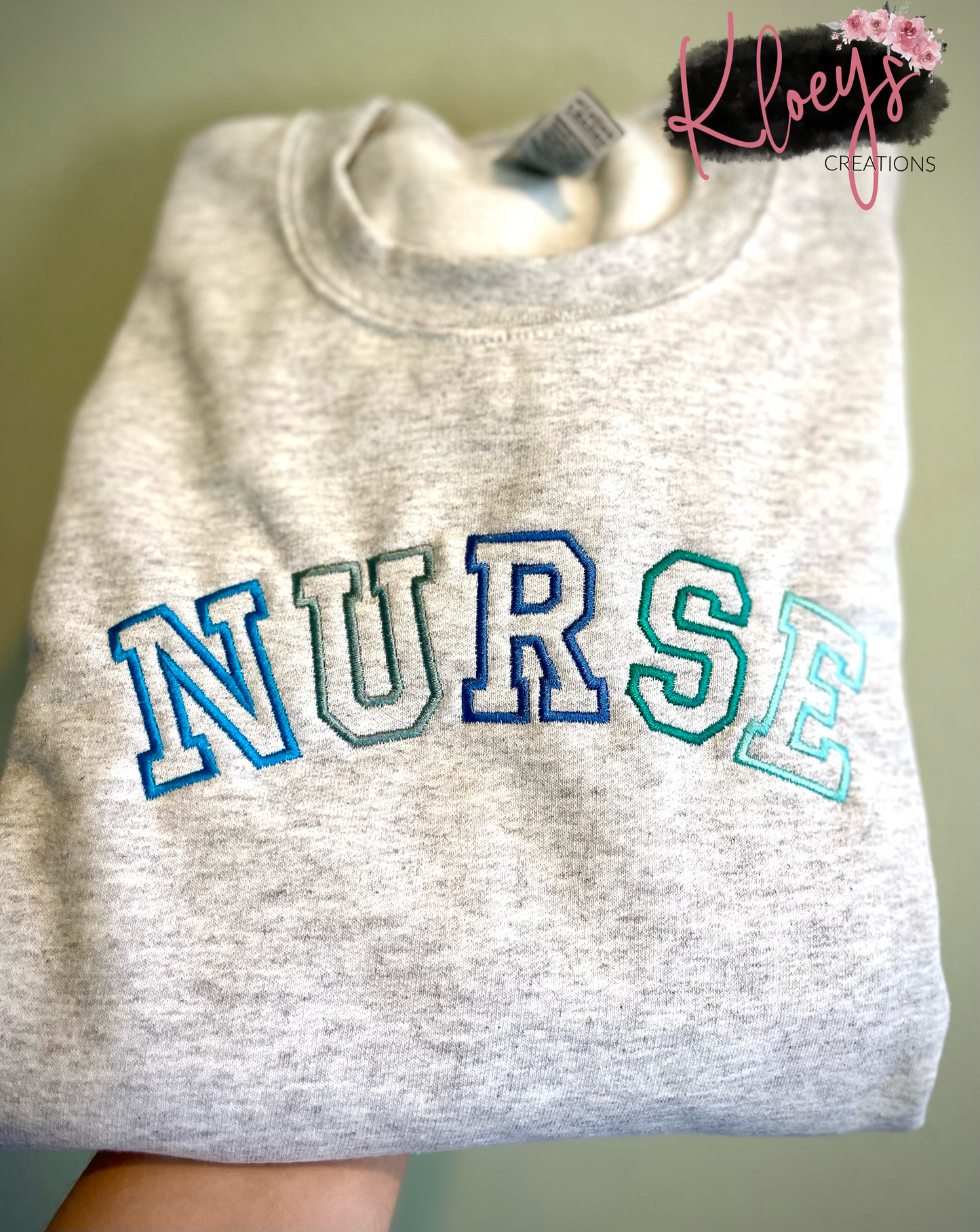 NURSE embroidered sweatshirt
