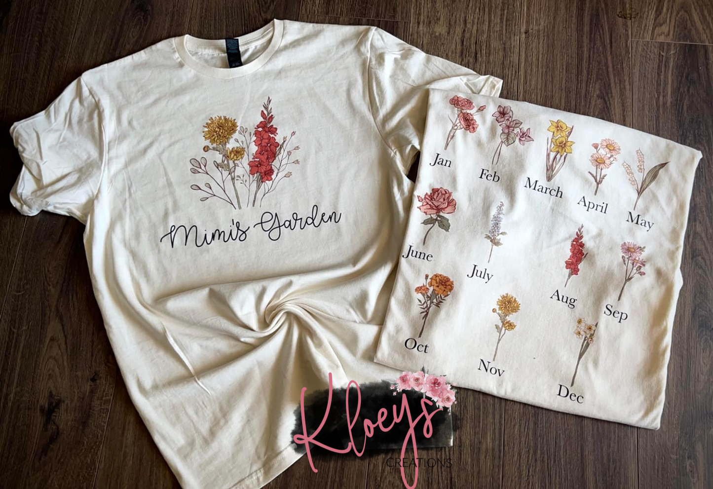 Birthflower garden tees