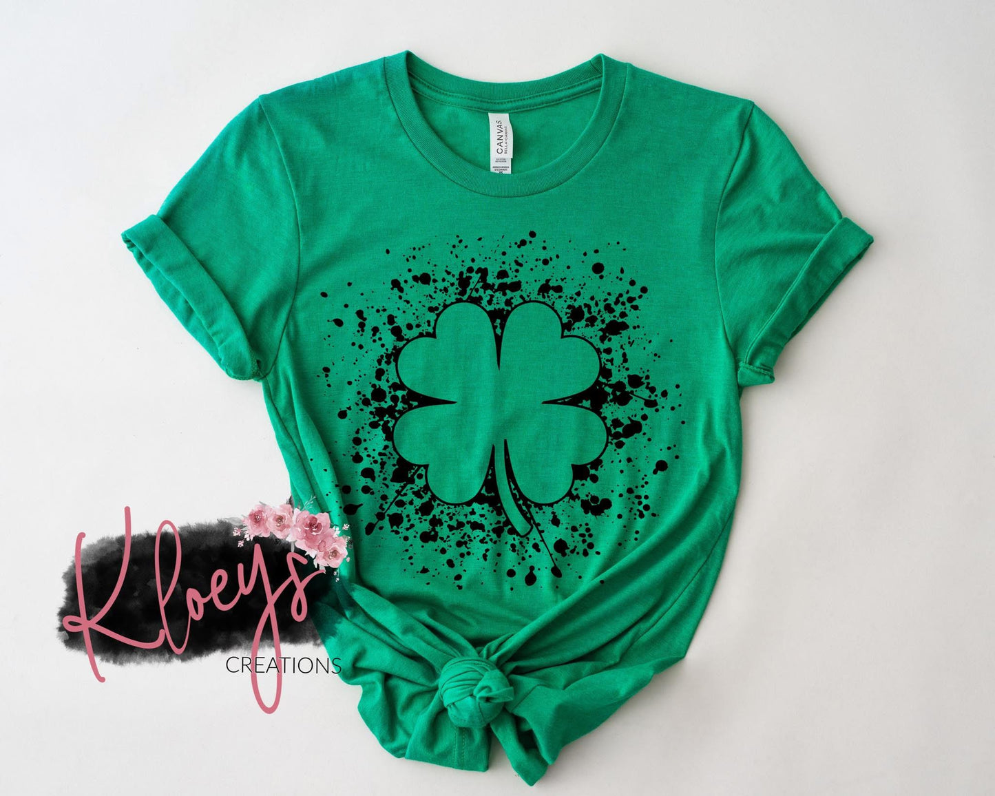 Paint splatter shamrock