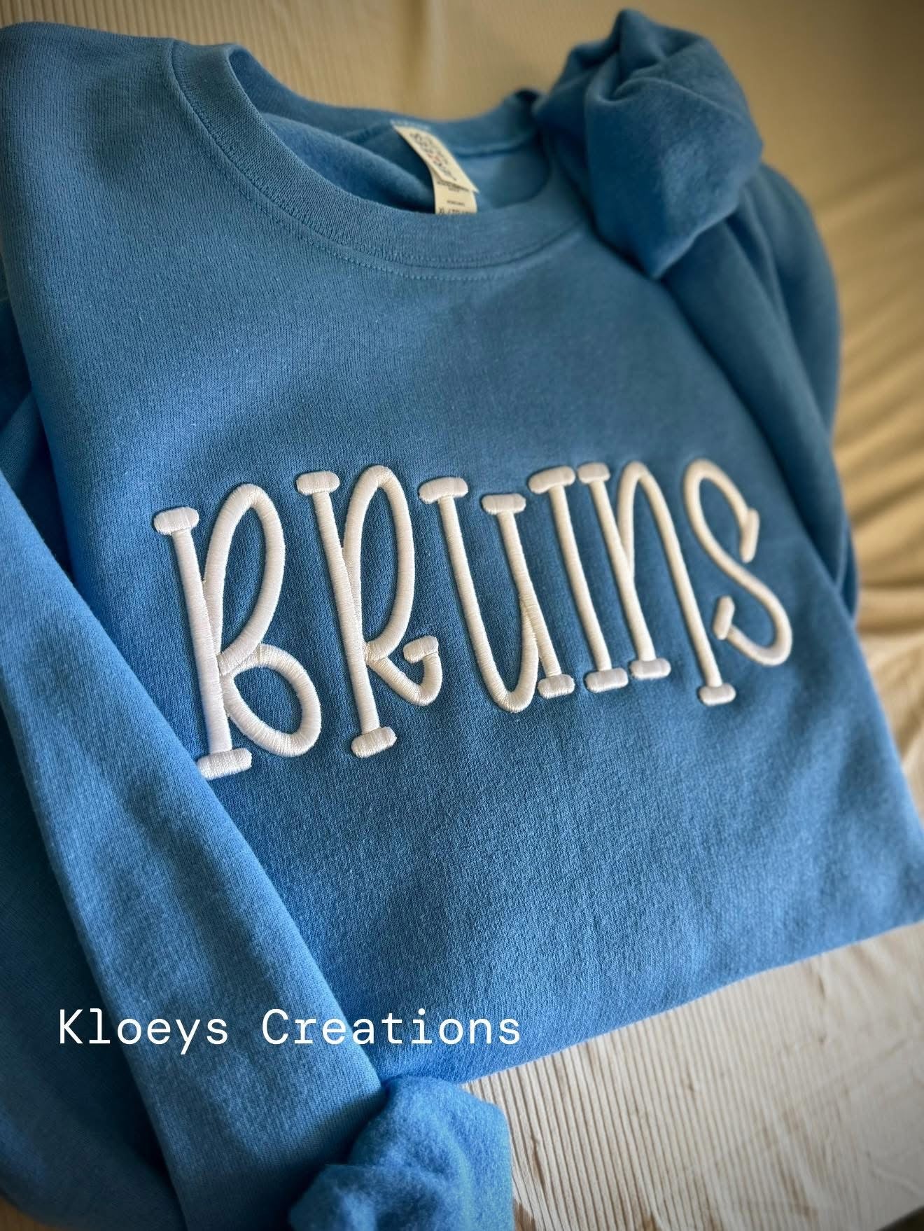 Custom embroidered PUFF sweatshirt