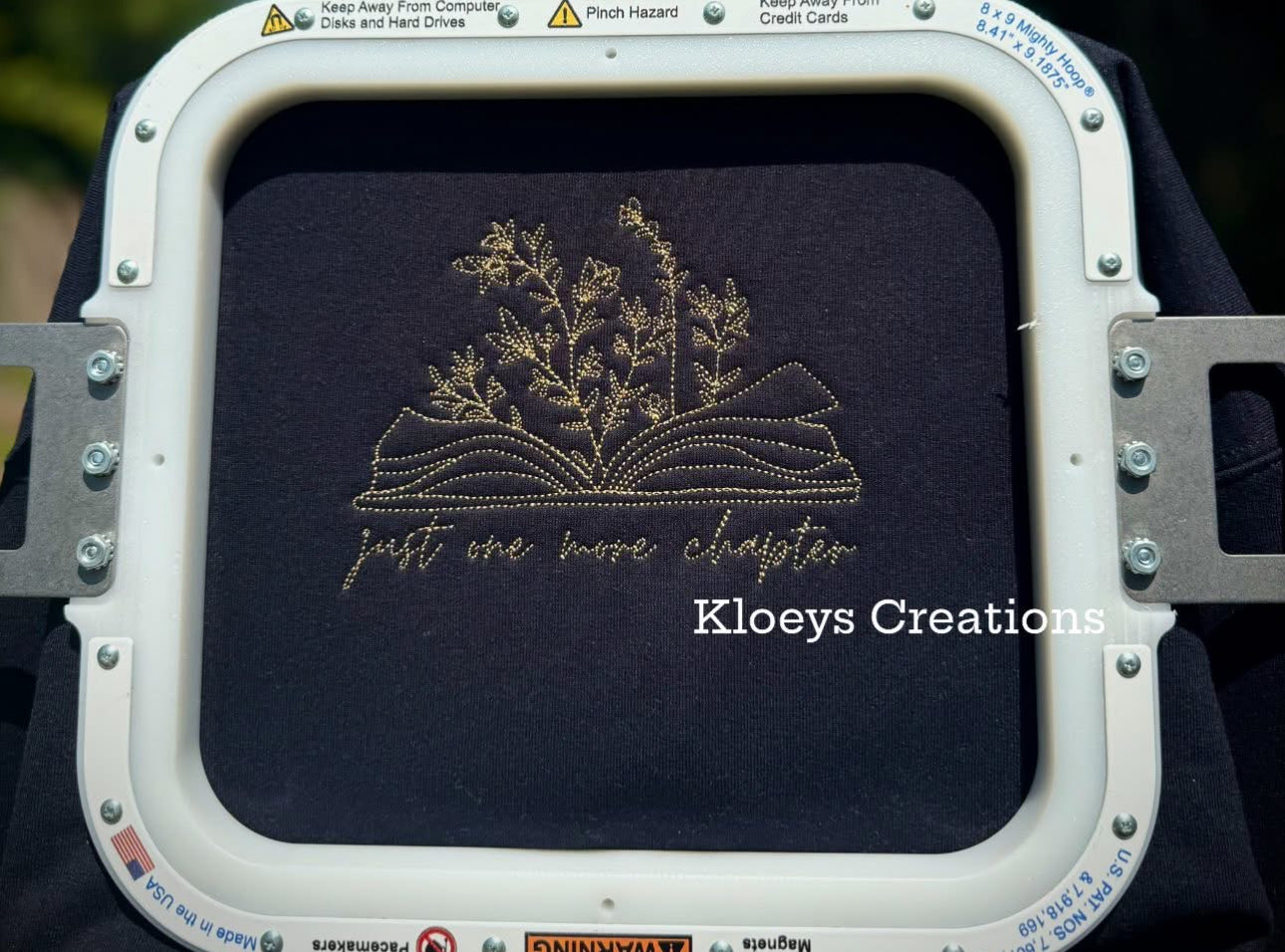DOTD- one more chapter embroidered